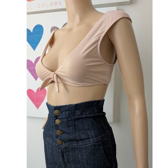 aerie pink shimmer bra top small - Picture 1 of 10